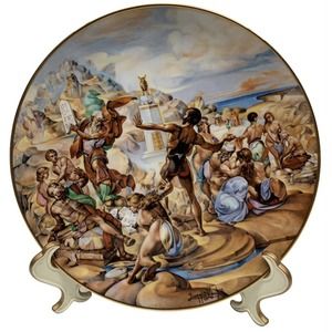 MOSES SMASHES THE TABLETS Plate The Promised Land Yiannis Koutsis #11 of 12